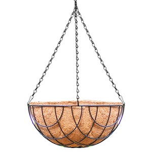 <span class=keywords><strong>Maceta</strong></span> de hierro con orquídea colgante de palma de coco, cesta colgante de eneldo verde para columna de balcón, paquete de <span class=keywords><strong>maceta</strong></span> colgante de eneldo verde - Product Image 5