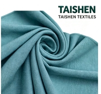 Échantillons Gratuits Tissu Sergé Teint 170 g/m² Effet Coton 95% Polyester 5% Spandex Anti-Boulochage Anti-Statique Jersey 150D pour T-shirts Filles Garçons