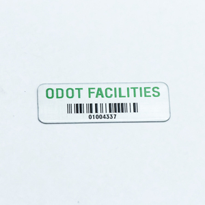 In kim loại nhôm tài sản tag kim loại nhôm nhãn mã vạch cho nhãn tùy chỉnh - Product Image 2