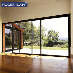 <span class=keywords><strong>Porte</strong></span> <span class=keywords><strong>coulissante</strong></span> de patio à double vitrage trempé de <span class=keywords><strong>style</strong></span> américain Rogenilan, <span class=keywords><strong>porte</strong></span> <span class=keywords><strong>coulissante</strong></span> en aluminium insonorisée pour l'extérieur - Product Image 2
