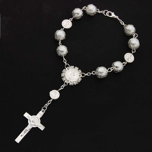 Pulsera de Perlas Doradas, Plateadas y Rosas <span class=keywords><strong>para</strong></span> Niña o Niño, Recuerdo de <span class=keywords><strong>Bautizo</strong></span>, Recuerdo de Fiesta de Baby Shower, Decoraciones - Product Image 1