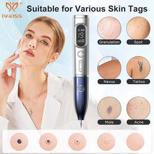 PAKISS Stylo anti-taches portatif 19 niveaux, éliminateur de verrues et de excroissances cutanées, appareil de beauté pour l'élimination des taches, en ABS et acier inoxydable, rechargeable par USB, OEM ODM - Product Image 3