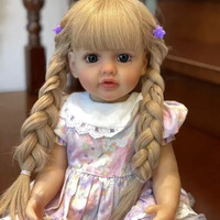 Poupée Reborn Réaliste en Silicone Souple 55 cm, Bébé Fille Reborn