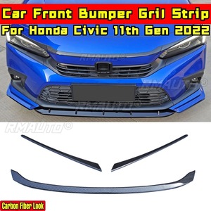 ชุดแต่งรอบคันสำหรับ Honda Civic รุ่นที่ 11 ปี 2022 ชุดแต่งกันชนหน้า แถบตกแต่งกระจังหน้า สีดำเงา สไตล์สปอร์ต อุปกรณ์ตกแต่งรถยนต์ - Product Image 3
