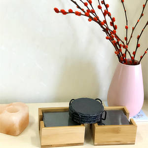 Juego de Posavasos Cuadrados de Pizarra Natural Ecológicos Personalizados, Estilo Clásico de 10x10 cm, Grabado Láser/Impresión UV, Alfombrillas Protectoras Dormake - Product Image 4