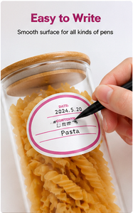Water Soluble <b>Labels</b> Oval Self-Adhesive Paper Writable Food Storage <b>Labels</b> Safe Non-Toxic Strong Adhesion - Product Image 3