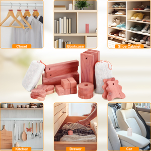 LINDON Blocs de cèdre <span class=keywords><strong>rouge</strong></span> aromatique 100% Parfum durable Planches de cèdre pour armoires, tiroirs et placards - Product Image 3