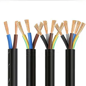 RVV 2X0.75 3X0.75 4X0.75 PVC Flexible Power Cable PVC Insulated PVC jacket Soft copper cable