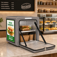 Écran publicitaire OLED à 3 faces pour comptoir P2 500x500x500mm 1080P haute luminosité, étanche, lisible en plein soleil, écran LED