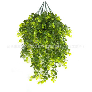 ต้นไม้แขวนประดิษฐ์จากหวายเทียมสีเขียว สำหรับตกแต่งบ้านและนอกบ้าน - Product Image 5