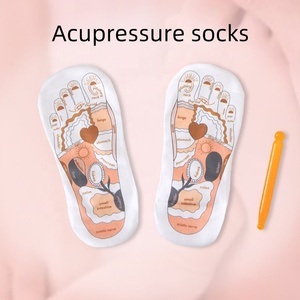 Mejorar la circulación y aliviar el dolor con zonas de reflexología Puntos de presión acupuntura Acupresión Calcetines de masaje de pies - Product Image 5