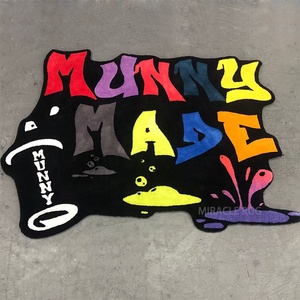 Handmade không thường xuyên sóng sọc Thảm phòng khách lớn nhiều màu trẻ em cầu vồng tay-chần sợi vòng 3D khu vực thảm thảm - Product Image 3