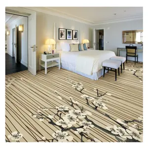 2024 baru kamar hotel mewah karpet cetak dinding ke dinding dapat disesuaikan karpet
