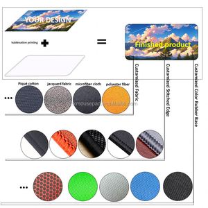 Tapis de souris de jeu en caoutchouc naturel imperméable personnalisé avec impression par sublimation de dessins animés, tapis de souris d'ordinateur XXL, tapis de clavier - Product Image 6