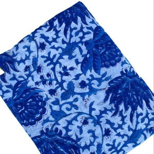 Tissu indien fait main 100% coton, broderie, respirant, léger, imprimé floral à la main, tissu brut à bas prix - Product Image 1