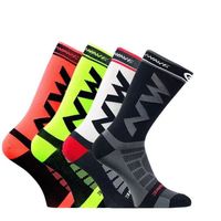 Nouvelles Chaussettes de Cyclisme pour Hommes et Femmes, Chaussettes de Compression Sportives d'Extérieur Anti-Bactériennes, Respirantes et Absorbant la Transpiration, pour l'Automne et la Montagne