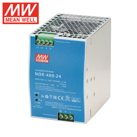 Série d'alimentations sur rail DIN économiques et compactes Mean Well NDR 75W 120W 240W 480W 12V 24V 48V pour l'automatisation industrielle