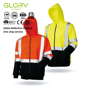 Nhà máy trực tiếp bán buôn khả năng hiển thị cao phản quang an toàn Áo khoác tùy chỉnh Polyester Chất liệu với logo giá rẻ Trung Quốc cung cấp - Product Image 1