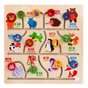 <span class=keywords><strong>Labyrinthe</strong></span> en bois Montessori, jouet de planche d'apprentissage, styles divers, nouvelle collection - Product Image 3