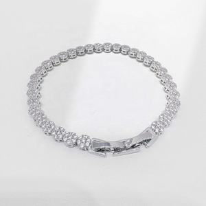 Pulsera de plata 925 con piedras naturales de lujo, joyería fina para mujer, chapada en oro, con circonitas de colores, hecha a mano. - Product Image 1