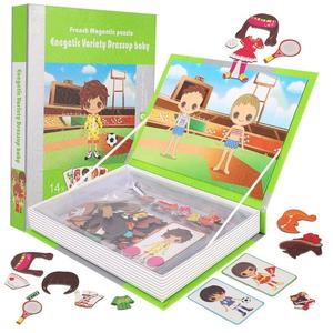 Magnetic Dress Up Puzzle Book 77 <span class=keywords><strong>PC</strong></span> Kids Imagination <span class=keywords><strong>Play</strong></span> Mix and Match Disfraz Juego de vestir con estuche de almacenamiento de viaje - Product Image 1