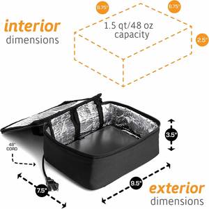 Portable 110V/220V 2-in-1 Handheld Stainless Steel Microwave Heatable Warmer Electric Lunch <b>Box</b> Eco-Friendly Large Office - Product Image 3