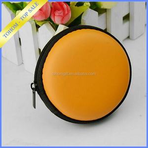 Petit étui de protection portable rond pour écouteurs avec fermeture éclair, sacs et étuis à usage spécial - Product Image 5