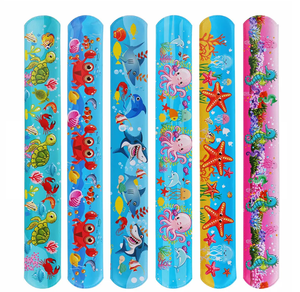 2025 nuovo stile di personalizzazione del braccio a mano mare a forma di animale riflettente Slap bracciale a scatto per i bambini del partito e della ragazza - Product Image 2