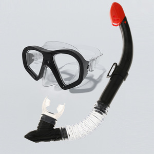 Masque de plongée et tuba avec lentilles en verre trempé de 4,0 mm, étanche, anti-buée, réglable, équipement de sports nautiques pour adultes - Product Image 3