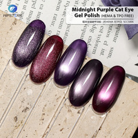 HEMA & TPO-Vernis à Gel Magnétique pour Ongles et Yeux de Chat Violet Minuit, Marque Privée, 15ml