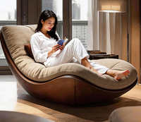Fauteuil pivotant en velours de style italien moderne et minimaliste, design écologique, pour salon, chambre, bureau à domicile, villa, ou espace détente.