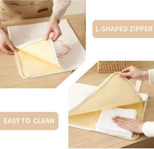 Brede L-vormige rits-toegang bijenwasbroodzakken voor zelfgebakken brood - 2 pakken XL herbruikbare biologische bijenwas linnen katoenen zuurdesembroodzak - Product Image 5