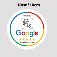 Individuell Bedruckter NFC-Tischständer mit Logo zum Anzeigen des Digitalen Menüs und Google-Bewertungen für Restaurants