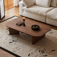 Table basse nordique en bois massif, style Wabi Sabi, pour salon, maison d'hôtes, table à thé carrée en bois massif de style Mid-Century