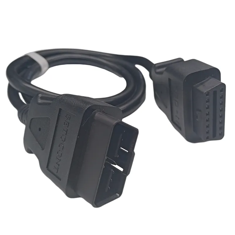 Setocont J1962 черный Удлинительный кабель OBD 16 контактный разъем для Женский креплением для вспышки sрeedlite кабель для авто диагностический интерфейс с полной булавки с