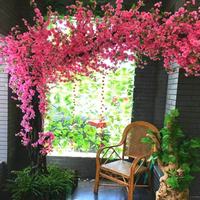 Arbre de cerisier artificiel haut de gamme personnalisé pour salon, décoration florale forgée, ornement d'intérieur, cerisier