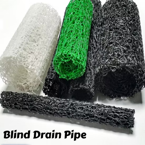 <span class=keywords><strong>Tuyau</strong></span> de <span class=keywords><strong>drainage</strong></span> d'eau de construction en PEHD vierge 3D, recouvert d'un tissu filtrant géotextile pour la conservation des sols - Product Image 1