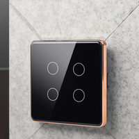 CNBINGO Vente en gros de luminaires muraux LED pour la maison, interrupteur intelligent Tuya, télécommande Alexa, interrupteurs tactiles Wifi à panneau incurvé