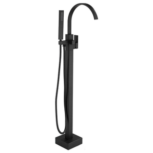 Robinet de baignoire sur pied en laiton massif de luxe avec douchette pour hôtel et villa - Product Image 6