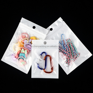 Custom <b>Zip</b> Lock White <b>Bag</b> Packaging for Earphones Jewelry (Earrings Necklaces Gemstones) - Product Image 2