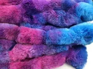 Pretty Plush Spandex Rabbit Fursona Faux Fur Fabric For Throw Blanket/Coat