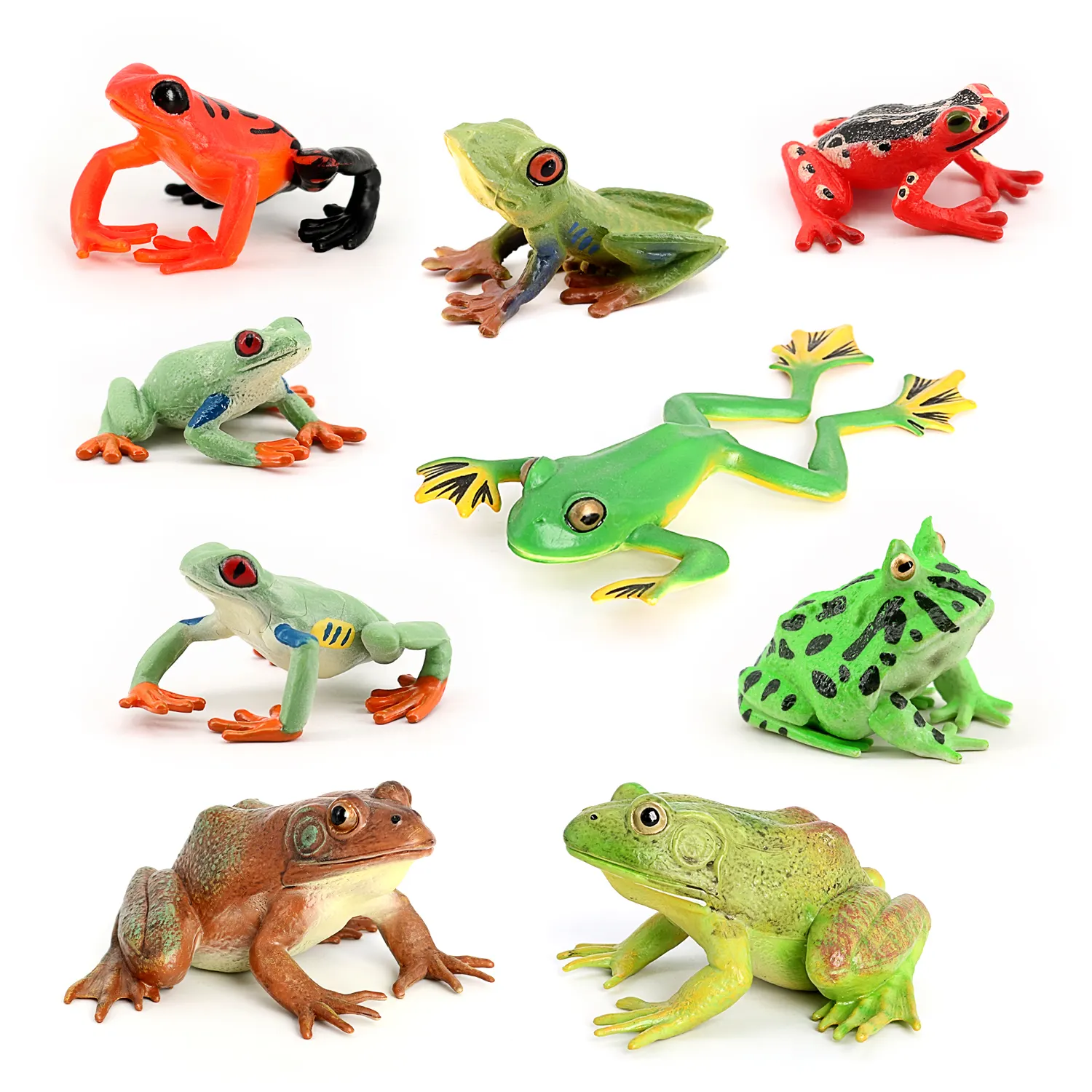 Оптовая продажа, твердая ПВХ статуэтка, модель, фигурки животных, игрушки, фигурки лягушек, животных