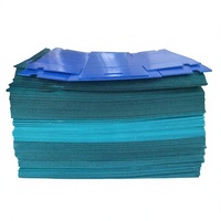 Plaque en PP bleu de 3 mm d'épaisseur, plaque en plastique ondulée creuse avec certification ISO 9001, 1m*1m