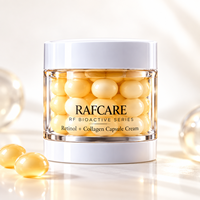 Crème en capsules de collagène au rétinol à marque privée, hydratant visage lissant et raffermissant, OBM OEM ODM, soin anti-rides personnalisé
