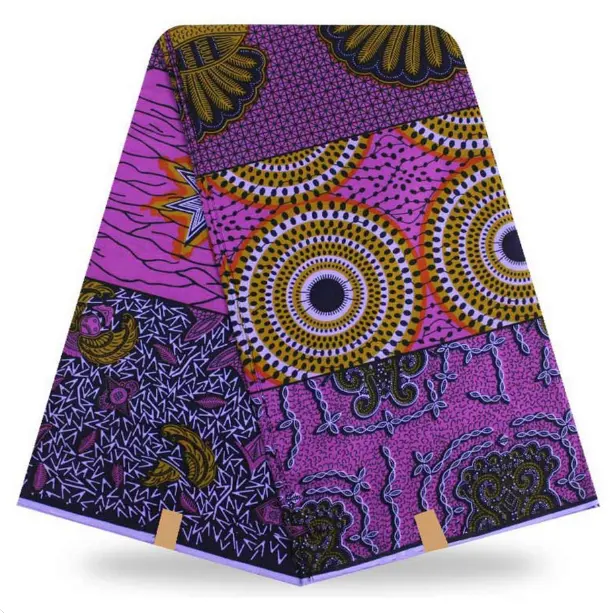 Yeni moda afrika balmumu baskı kumaş Ankara ve Kente gana tarzı özel renk 100% Polyester dokuma kumaş