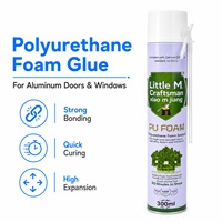 Pegamento de Espuma de Poliuretano A41 300ml de Alta Expansión, Resistente a la Humedad y al Moho, para Instalación de Puertas y Ventanas de Aluminio