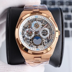 นาฬิกาข้อมือผู้ชายระบบจักรกล รุ่นโครงกระดูก 4300V สีทอง พร้อมปฏิทินถาวร ระบบแสดงข้างขึ้นข้างแรม และฟังก์ชั่นหลากหลาย - Product Image 1
