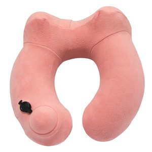 Almohada inflable ligera en forma de U para el cuello, protección de la columna cervical, cojín de viaje para avión y coche, respaldo para la cintura, para siesta - Product Image 1