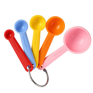 Kitchen Accessories 5-Piece Baking Set Food Grade Thick Silicone <b>Measuring</b> <b>Spoon</b> & Cup Set Hand Wash Only - Product Image 1