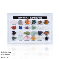 Ensemble de mini spécimens de cristaux naturels, kit d'éducation scientifique pour enfants, boîte de collection de minéraux pour l'enseignement en classe